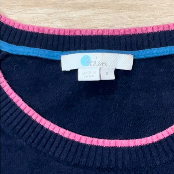 Boden Women’s Romy Wool Blend Rainbow Lighting Bolt Sweater Size Small - Picture 4 of 7